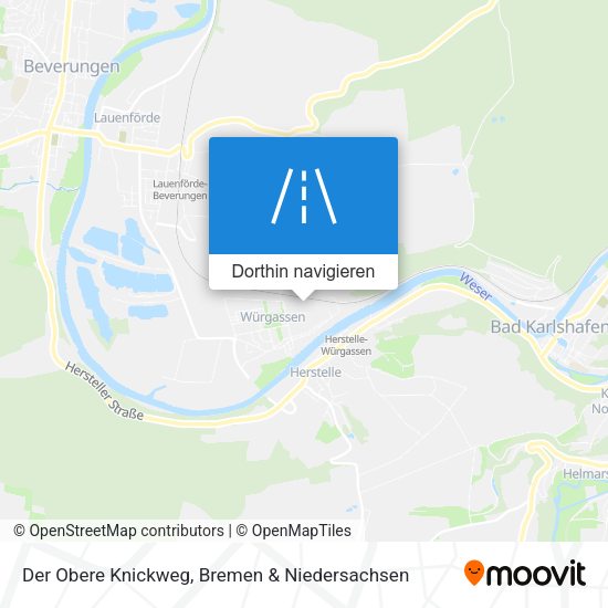 Der Obere Knickweg Karte
