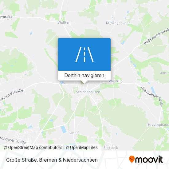 Große Straße Karte