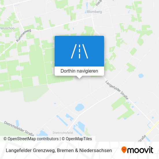 Langefelder Grenzweg Karte