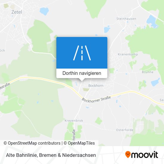 Alte Bahnlinie Karte