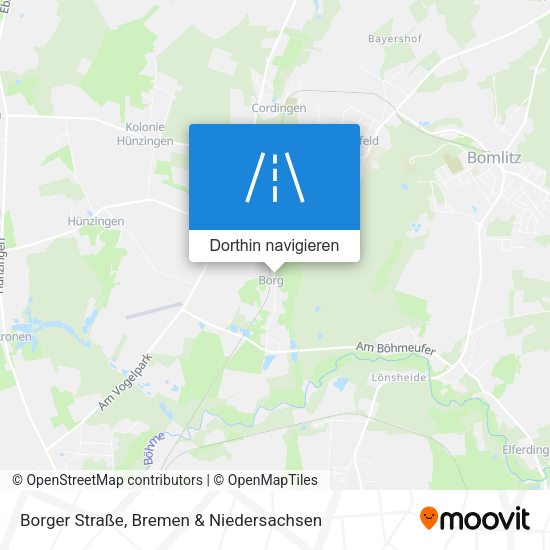 Borger Straße Karte