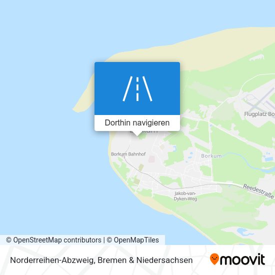 Norderreihen-Abzweig Karte