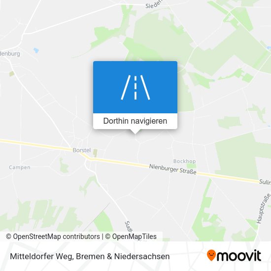 Mitteldorfer Weg Karte