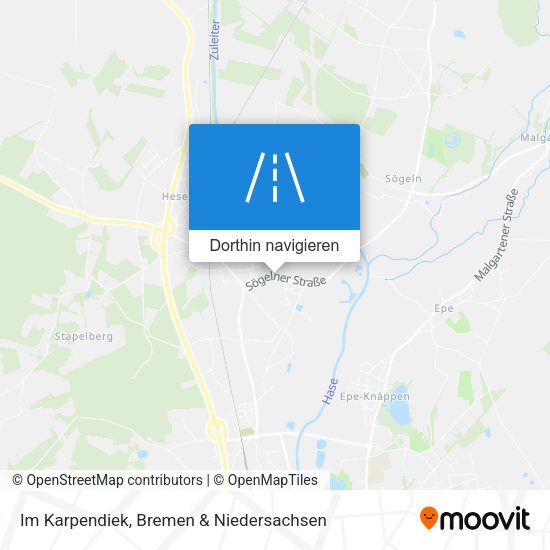 Im Karpendiek Karte