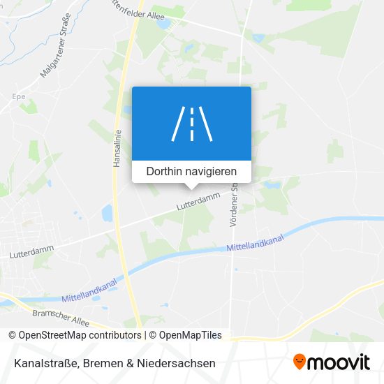 Kanalstraße Karte