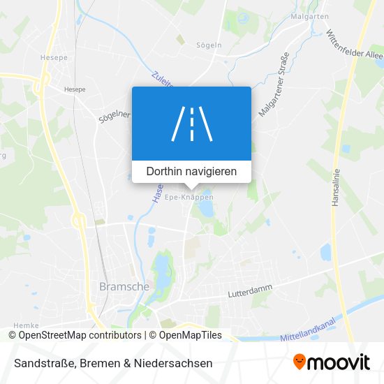 Sandstraße Karte