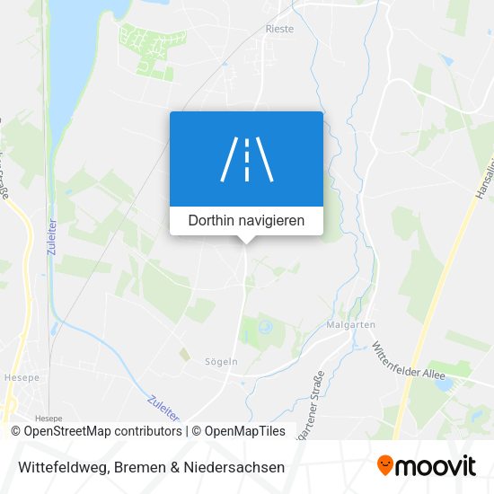 Wittefeldweg Karte