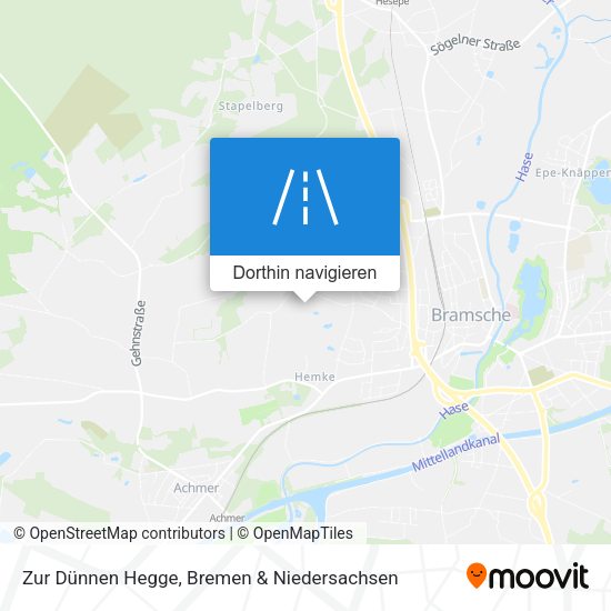 Zur Dünnen Hegge Karte