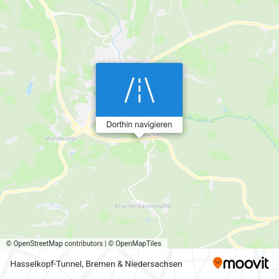 Hasselkopf-Tunnel Karte