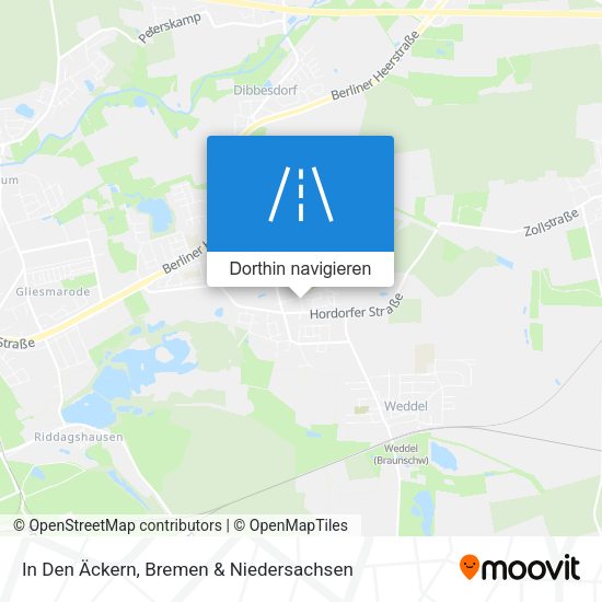 In Den Äckern Karte