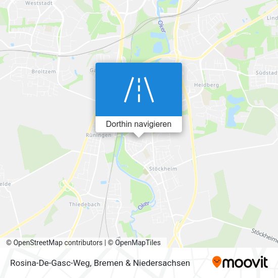 Rosina-De-Gasc-Weg Karte