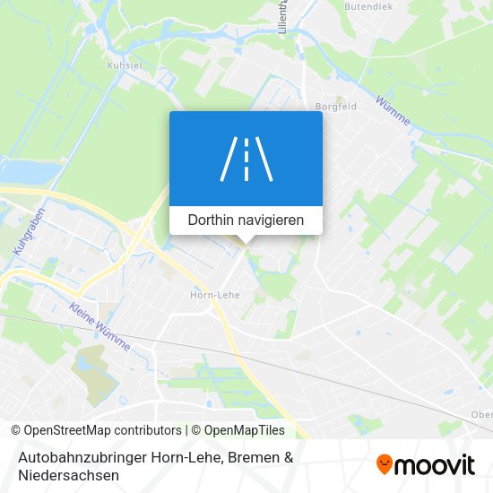 Autobahnzubringer Horn-Lehe Karte