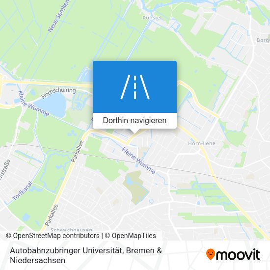 Autobahnzubringer Universität Karte
