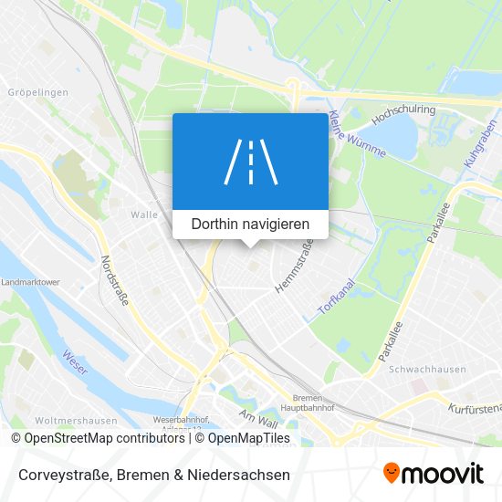 Corveystraße Karte