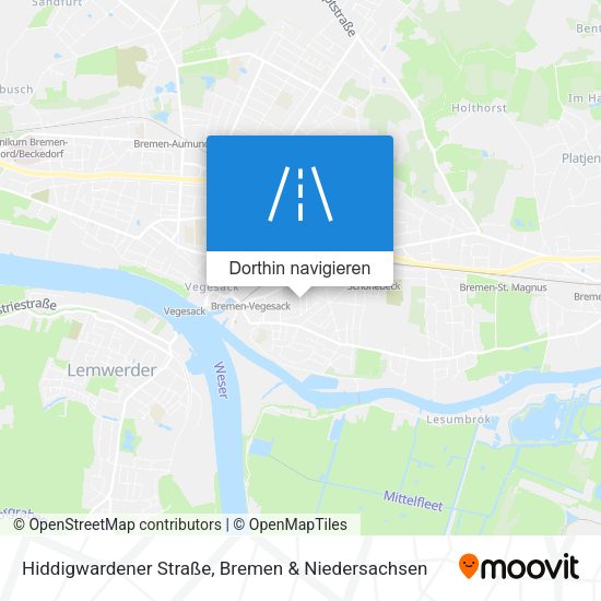 Hiddigwardener Straße Karte