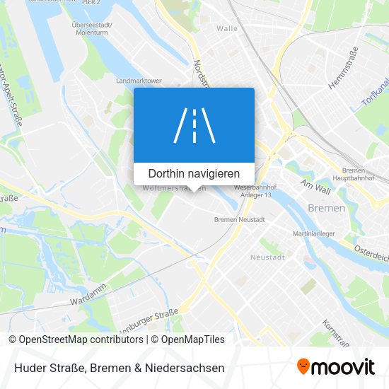 Huder Straße Karte