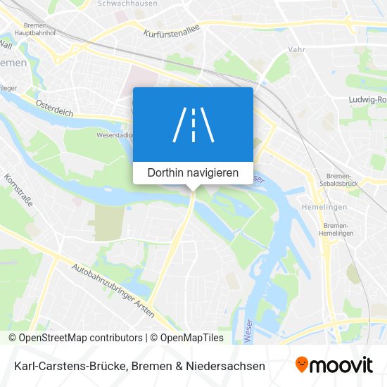 Karl-Carstens-Brücke Karte