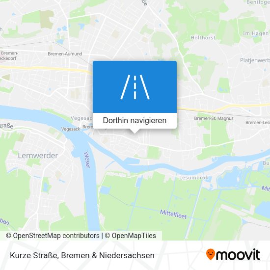Kurze Straße Karte