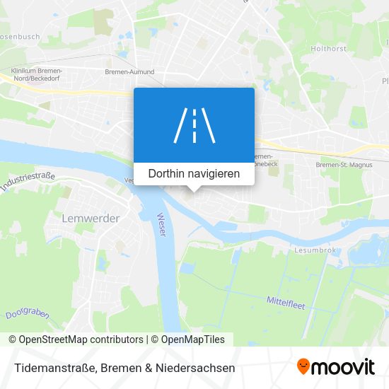 Tidemanstraße Karte