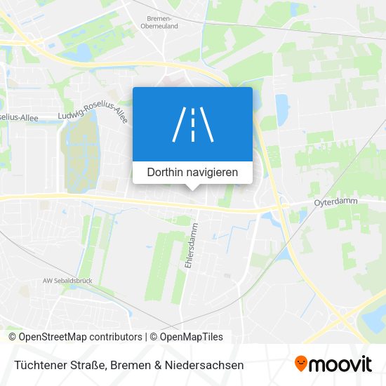Tüchtener Straße Karte