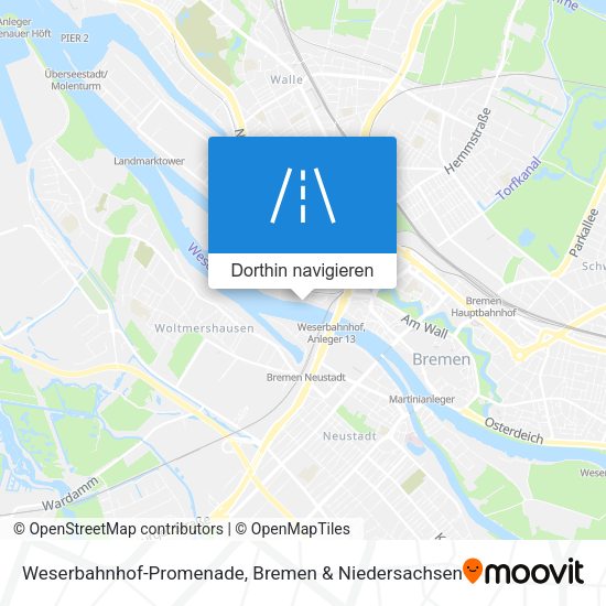 Weserbahnhof-Promenade Karte