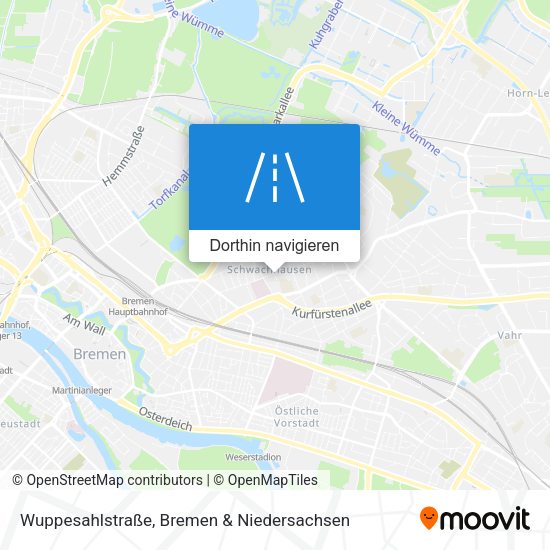 Wuppesahlstraße Karte