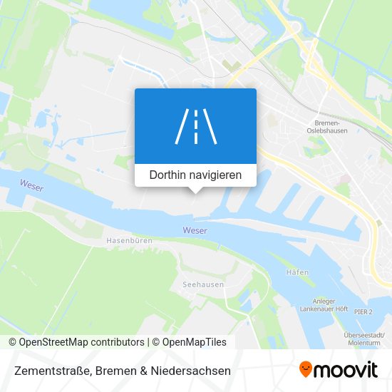 Zementstraße Karte