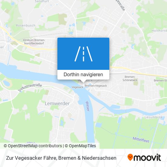 Zur Vegesacker Fähre Karte