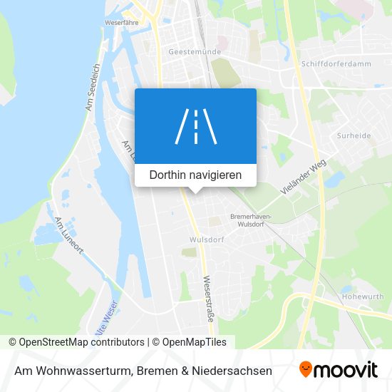 Am Wohnwasserturm Karte