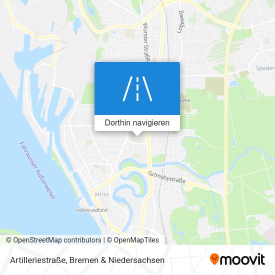 Artilleriestraße Karte