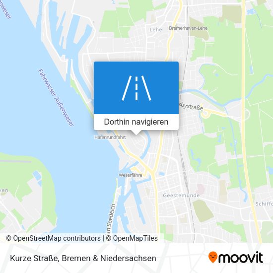 Kurze Straße Karte