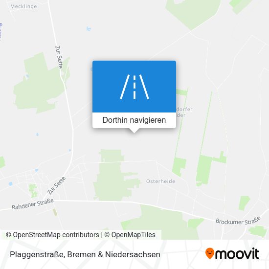 Plaggenstraße Karte