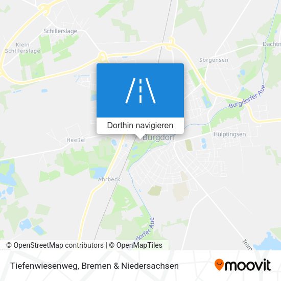 Tiefenwiesenweg Karte