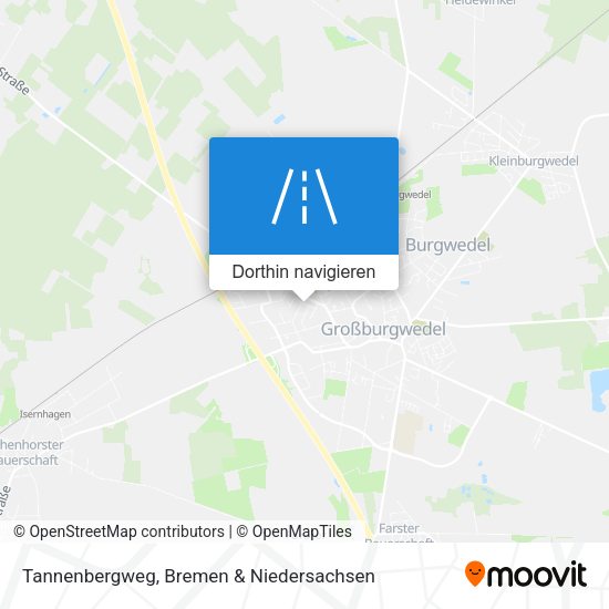 Tannenbergweg Karte