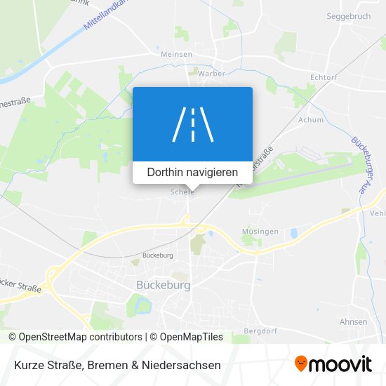 Kurze Straße Karte