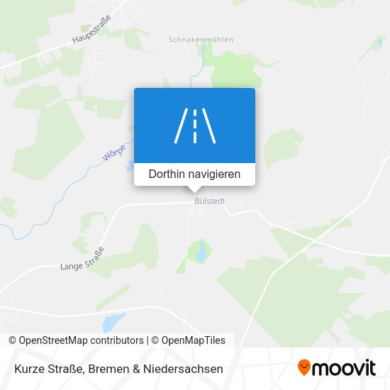 Kurze Straße Karte
