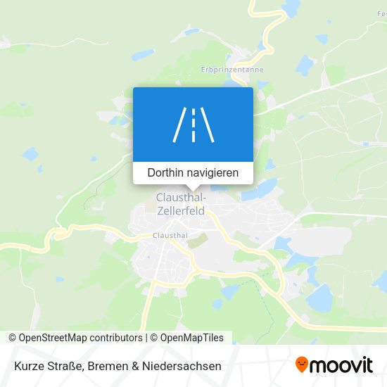 Kurze Straße Karte