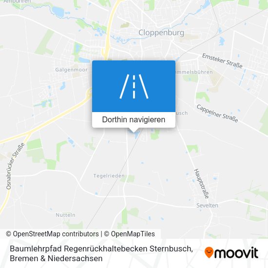 Baumlehrpfad Regenrückhaltebecken Sternbusch Karte
