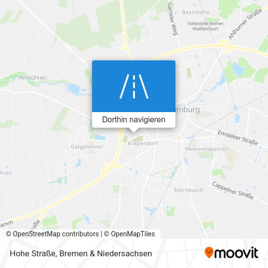 Hohe Straße Karte