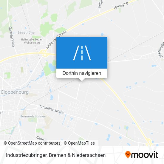 Industriezubringer Karte
