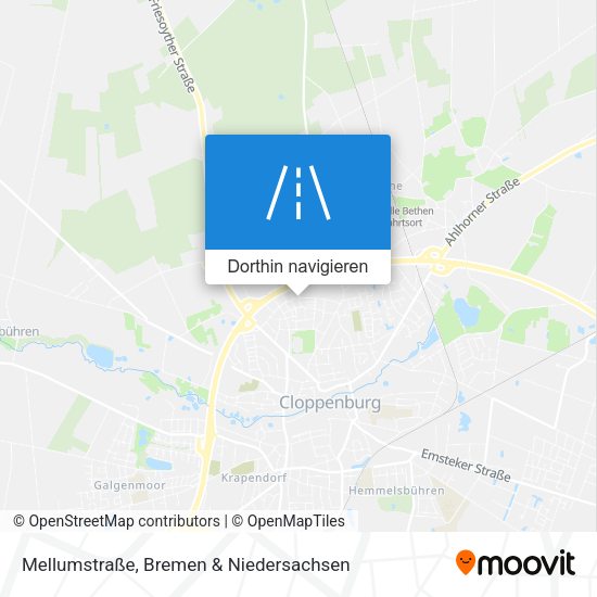 Mellumstraße Karte