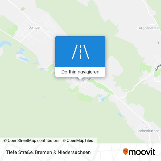 Tiefe Straße Karte