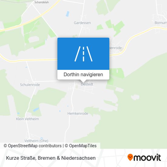 Kurze Straße Karte