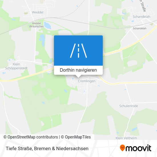 Tiefe Straße Karte