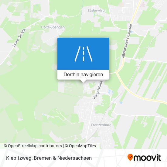 Kiebitzweg Karte