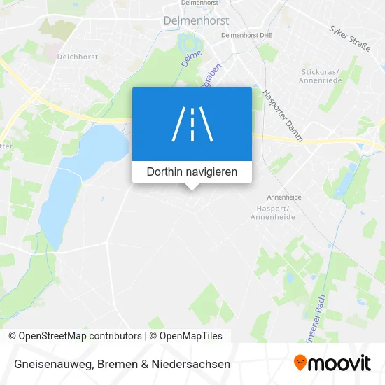 Gneisenauweg Karte