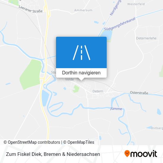 Zum Fiskel Diek Karte