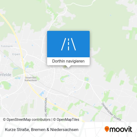 Kurze Straße Karte