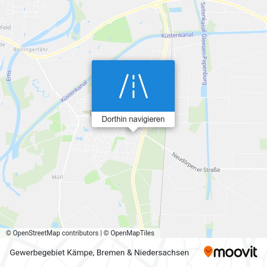 Gewerbegebiet Kämpe Karte
