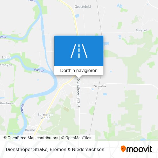 Diensthoper Straße Karte